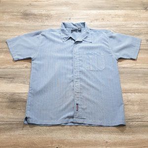 Raw Edge Sportswear Mens Large Short Sleeve Shirt Work Outdoor Casual Blue Sport